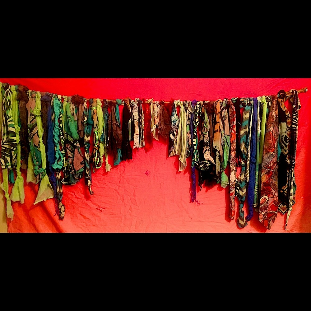 Boho wall decor/ curtains